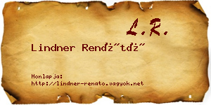 Lindner Renátó névjegykártya