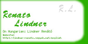 renato lindner business card
